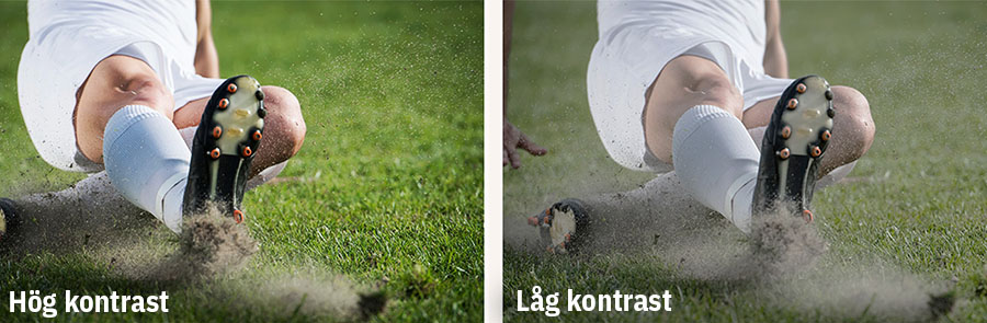 Hög kontrast / Låg kontrast